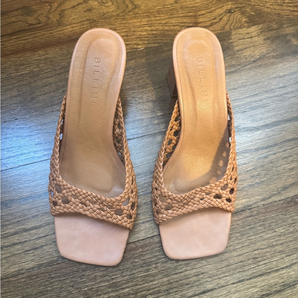 BILLINI Women's Tan Woven Heeled Sandals